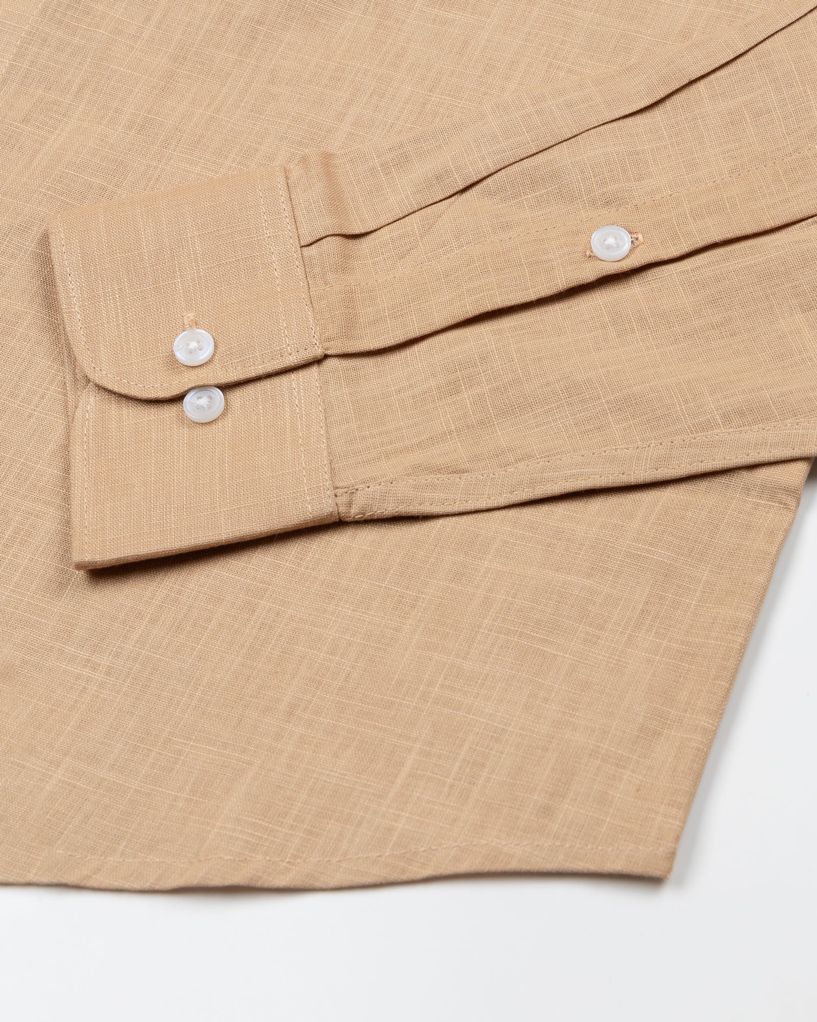 Airloom Bronze Plain Linen Button Down Shirt - John Ellies