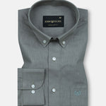 Airloom Smoke Plain Linen Button Down Shirt - John Ellies
