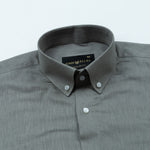 Airloom Smoke Plain Linen Button Down Shirt - John Ellies
