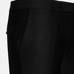 Madls Black Plain Formal Cotton Pant - John Ellies