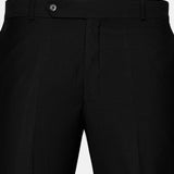 Canes Black Plain Formal Cotton Pant - John Ellies