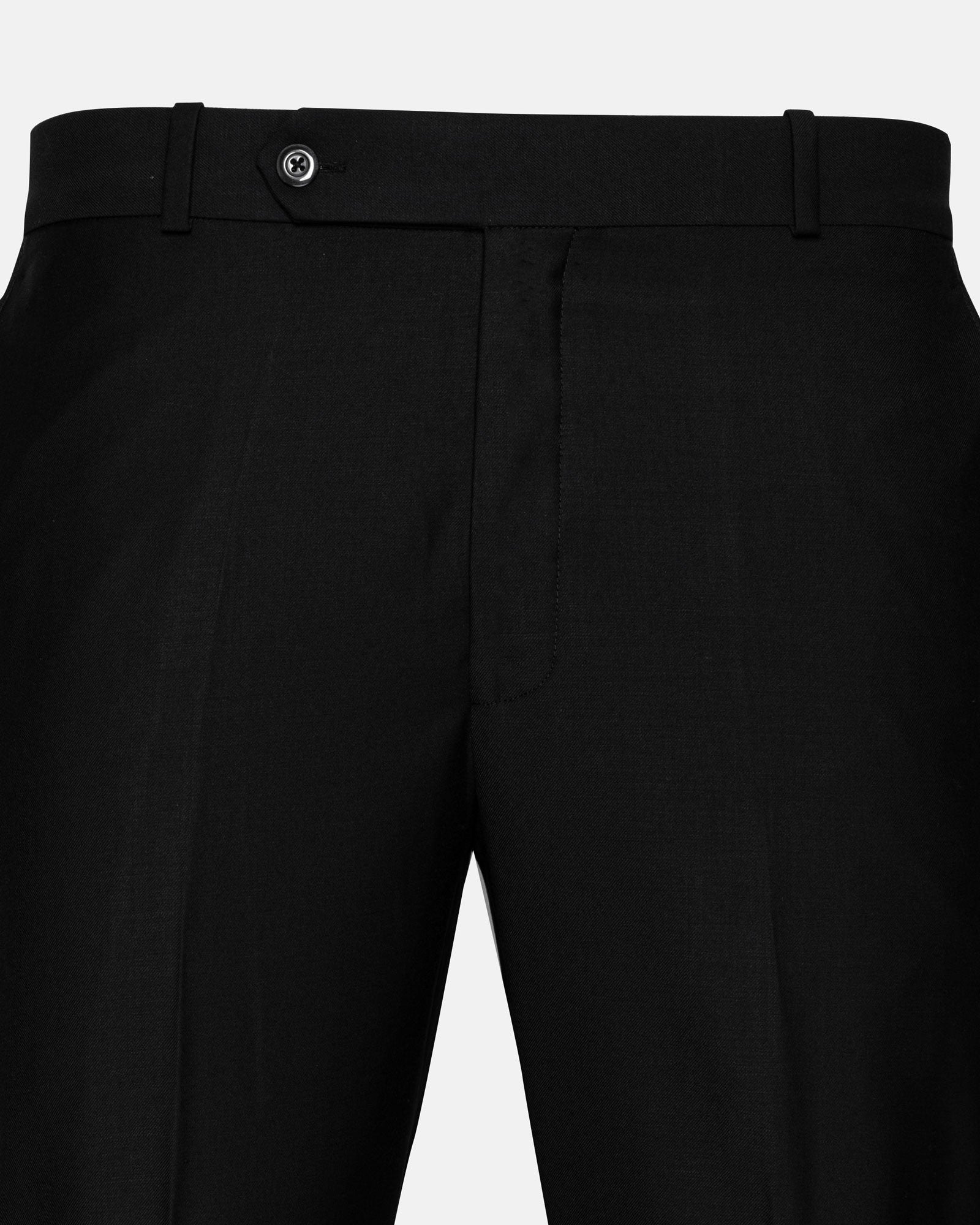 Canes Black Plain Formal Cotton Pant - John Ellies