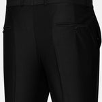 Madls Black Plain Formal Cotton Pant - John Ellies