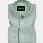 Airloom Green Plain Linen Button Down Shirt - John Ellies