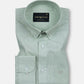 Airloom Green Plain Linen Button Down Shirt - John Ellies
