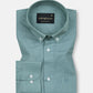 Airloom Teal Plain Linen Button Down Shirt - John Ellies