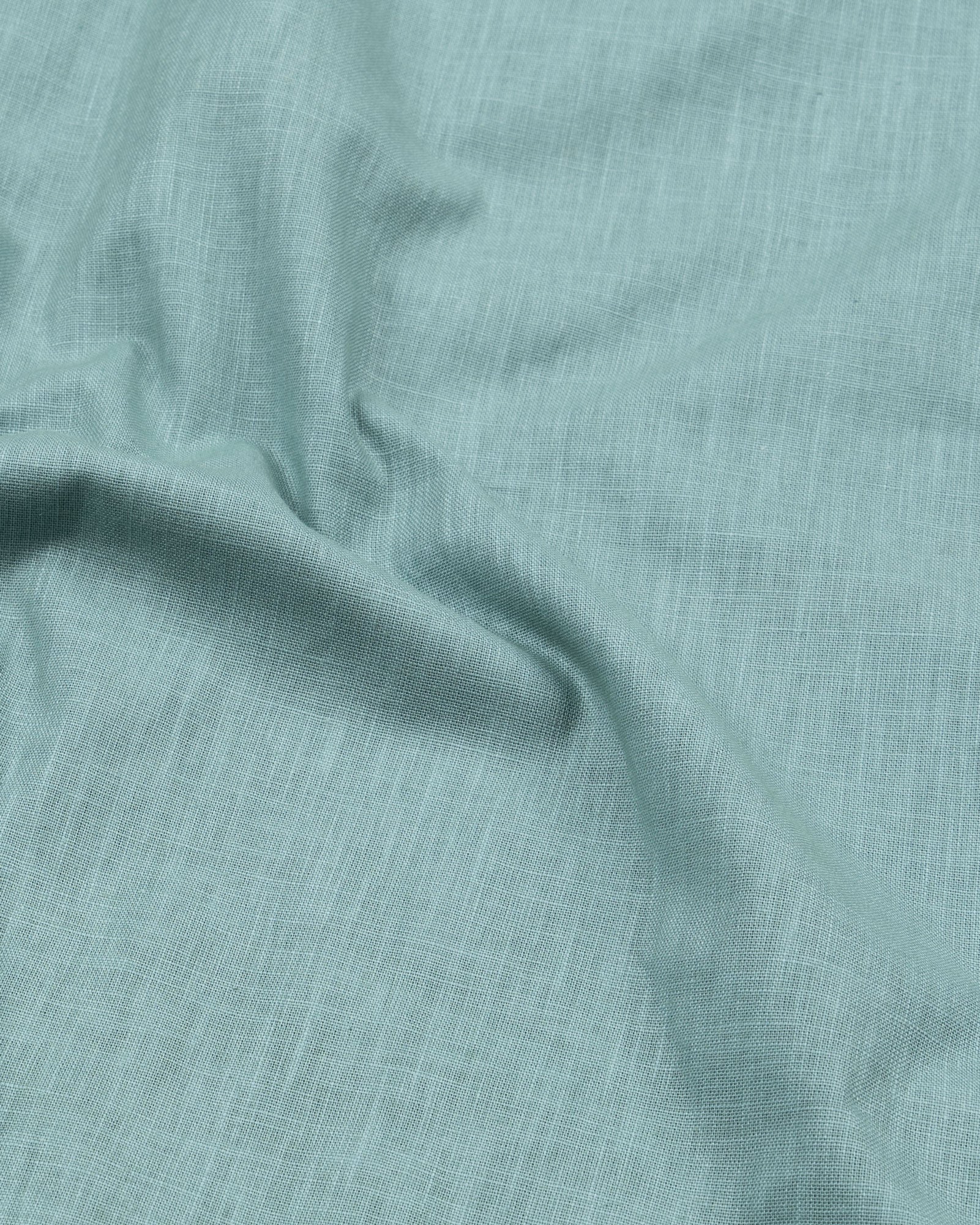 Airloom Teal Plain Linen Button Down Shirt - John Ellies