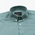 Airloom Teal Plain Linen Button Down Shirt - John Ellies
