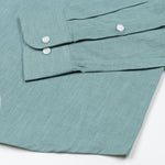 Airloom Teal Plain Linen Button Down Shirt - John Ellies