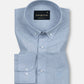 Airloom Powder Blue Plain Linen Button Down Shirt - John Ellies