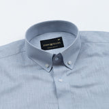 Airloom Powder Blue Plain Linen Button Down Shirt - John Ellies