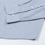 Airloom Powder Blue Plain Linen Button Down Shirt - John Ellies