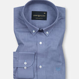 Airloom Grey Plain Linen Button Down Shirt - John Ellies