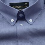 Airloom Grey Plain Linen Button Down Shirt - John Ellies
