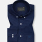 Airloom Navy Blue Plain Linen Button Down Shirt - John Ellies
