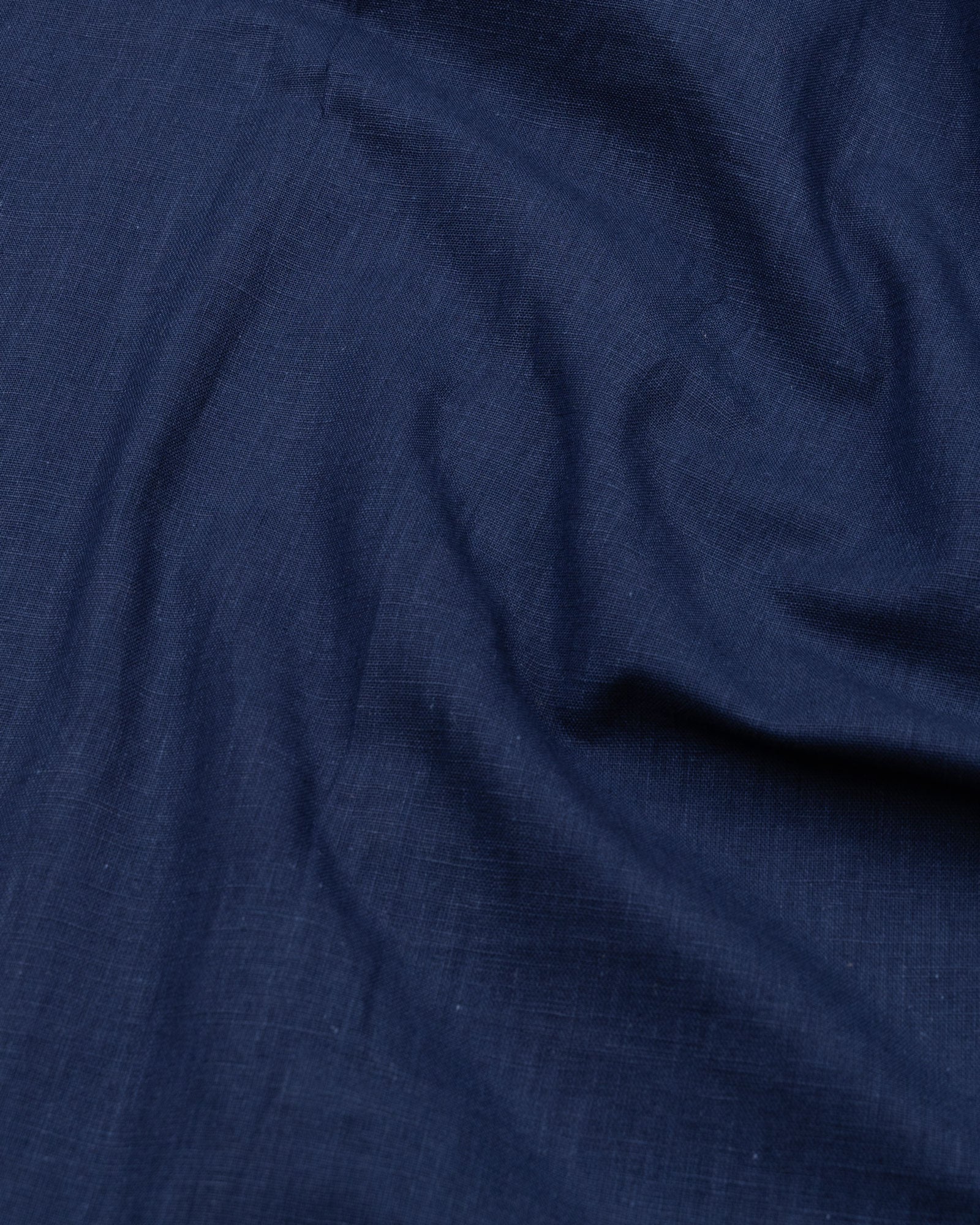 Airloom Navy Blue Plain Linen Button Down Shirt - John Ellies