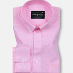 Airloom Pink Plain Linen Button Down Shirt - John Ellies