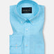 Airloom Sky Blue Plain Linen Button Down Shirt - John Ellies