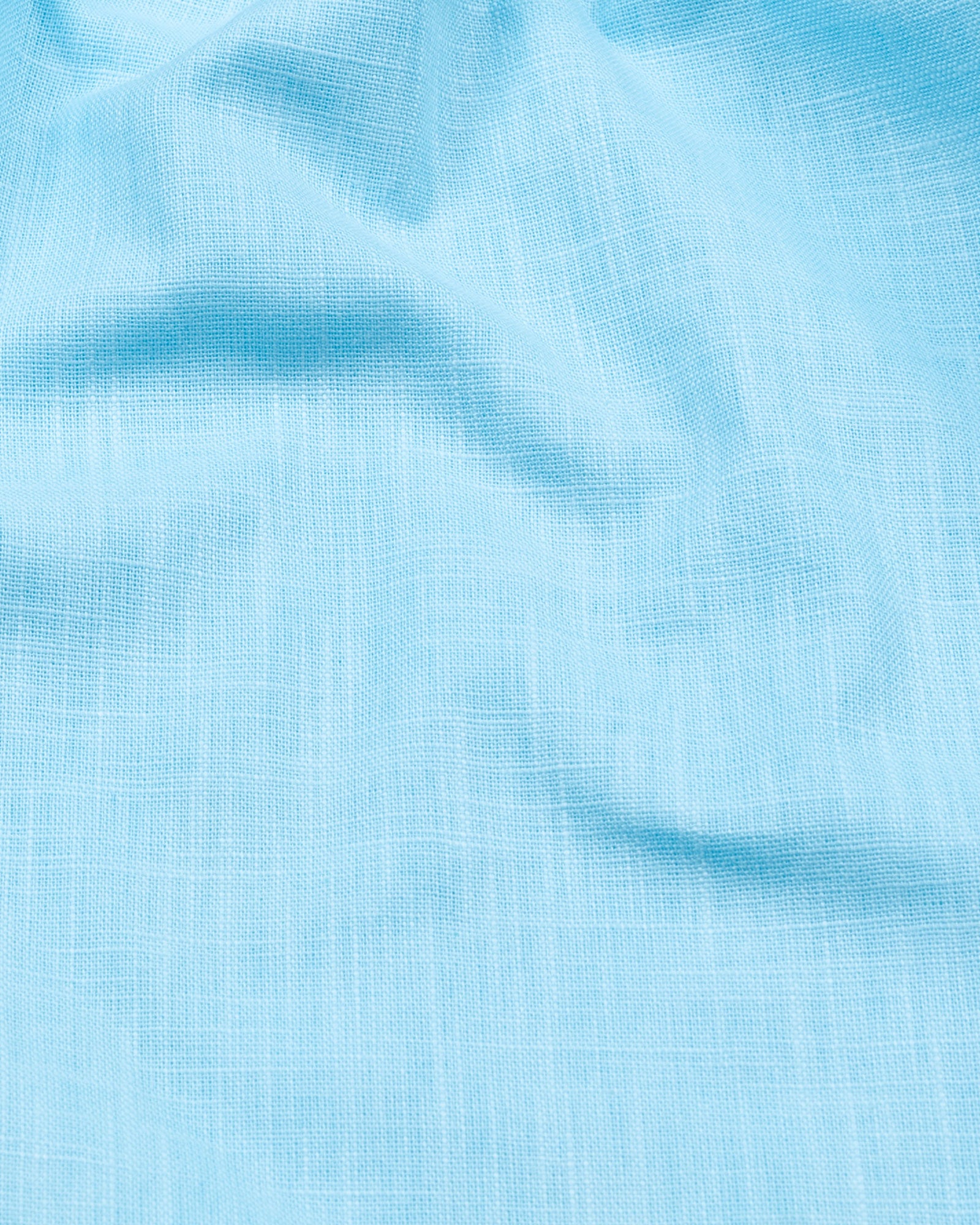 Airloom Sky Blue Plain Linen Button Down Shirt - John Ellies