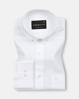 Airloom White Plain Linen Button Down Shirt