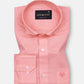 Solin Peach Plain Linen Shirt - John Ellies