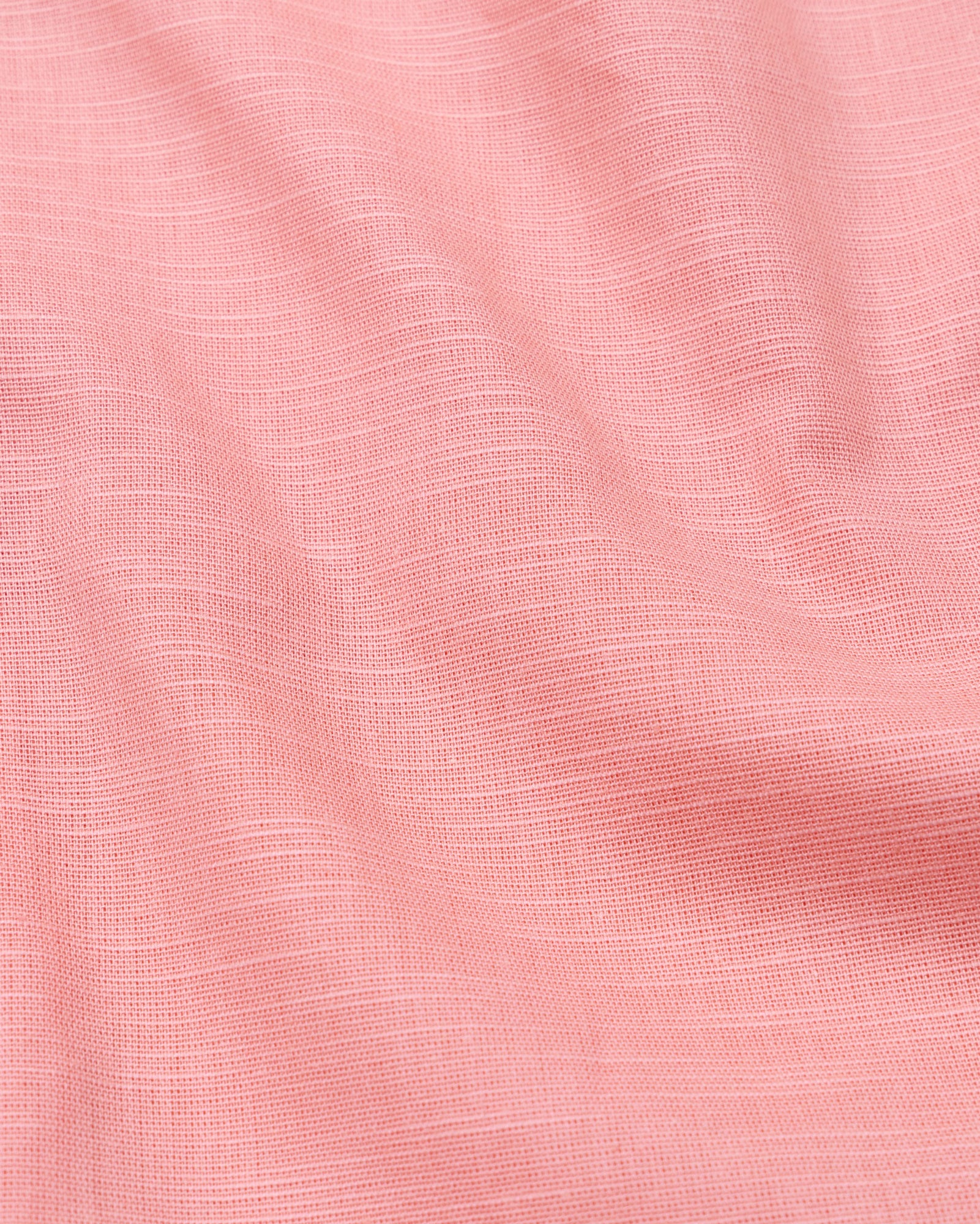 Solin Peach Plain Linen Shirt - John Ellies