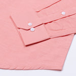 Solin Peach Plain Linen Shirt - John Ellies