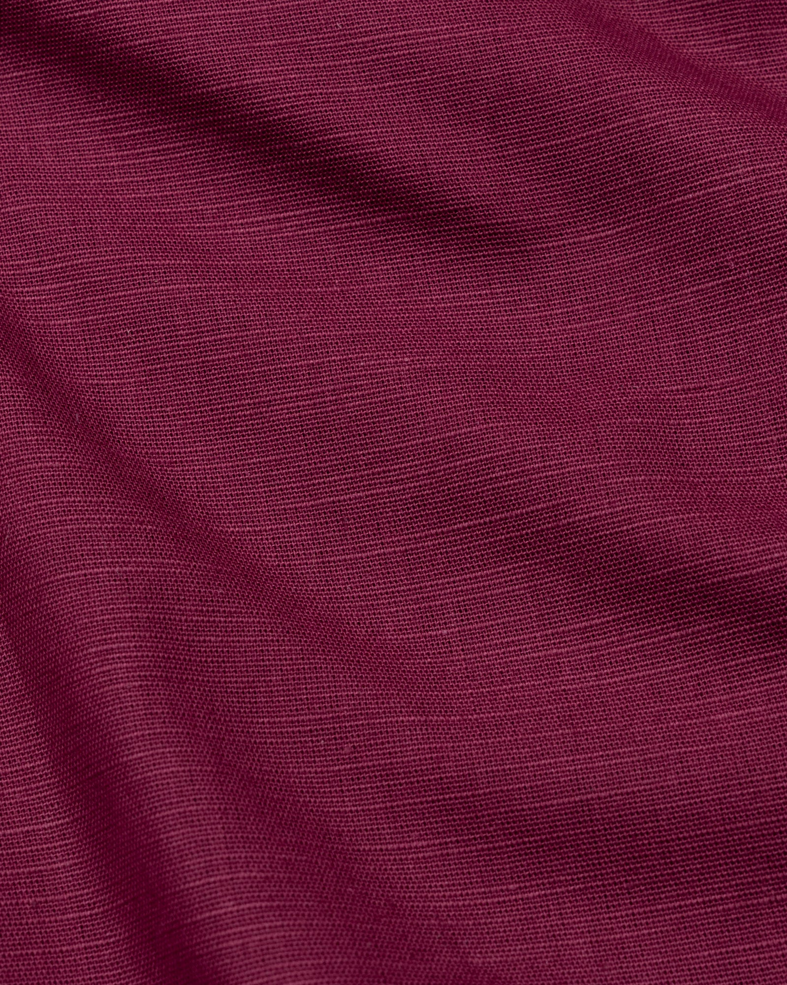 Solin Maroon Plain Linen Shirt - John Ellies