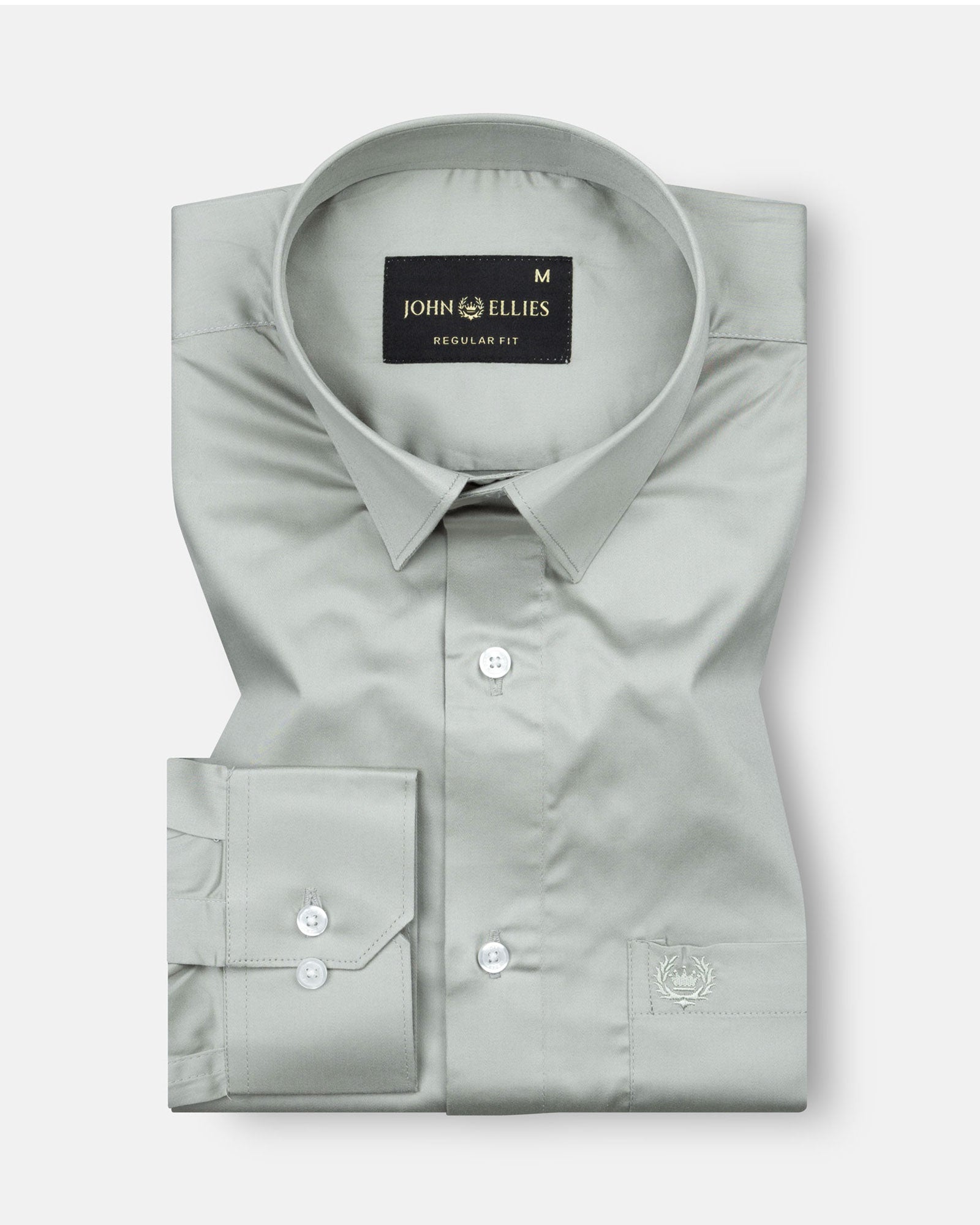 Braun Olive Plain Cotton Shirt - John Ellies