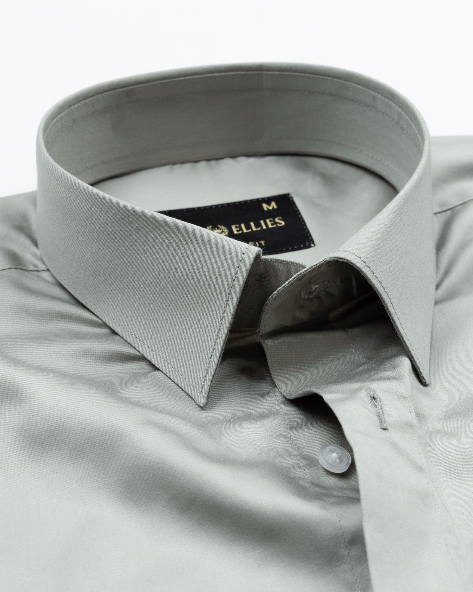 Braun Olive Plain Cotton Shirt - John Ellies