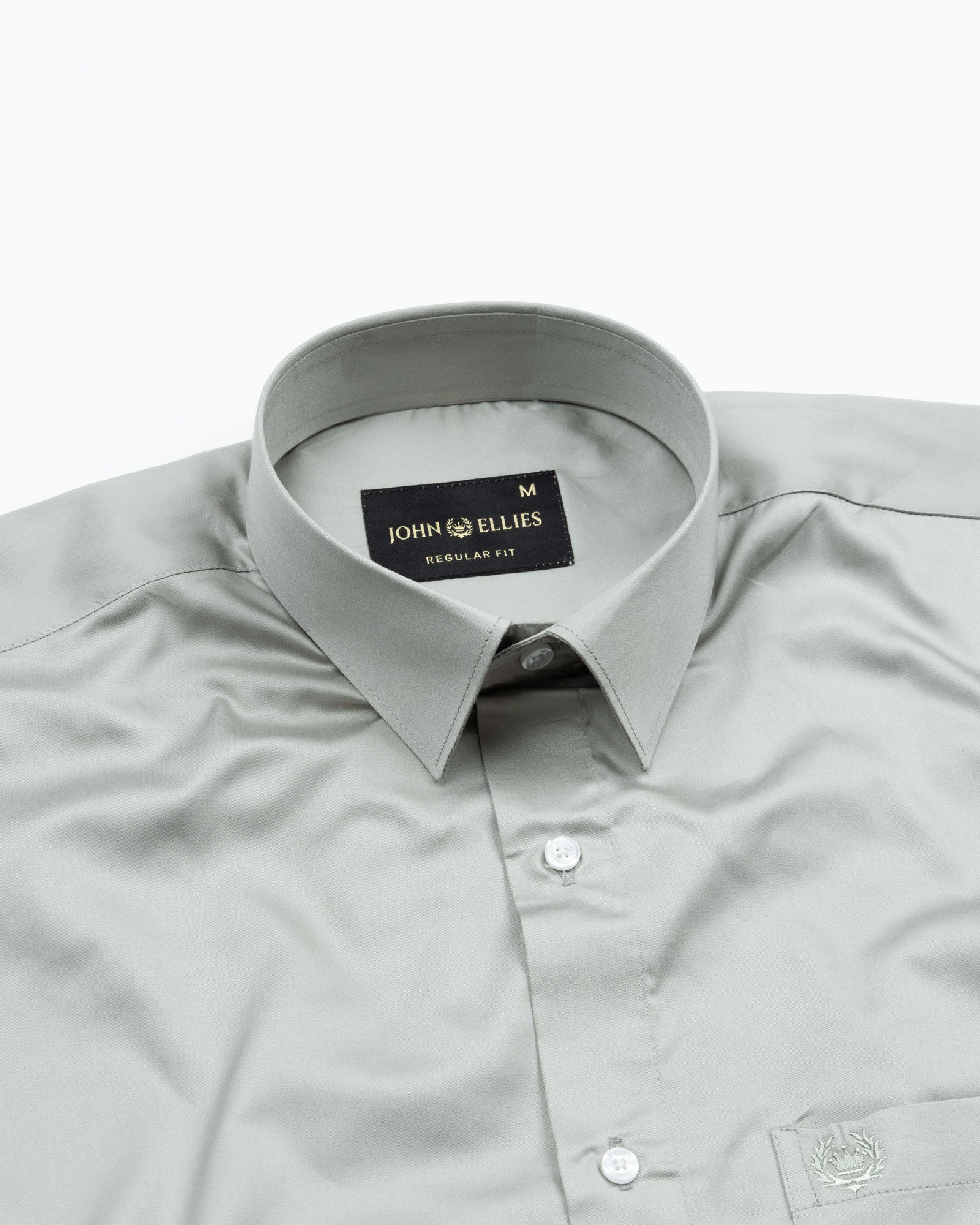 Braun Olive Plain Cotton Shirt - John Ellies