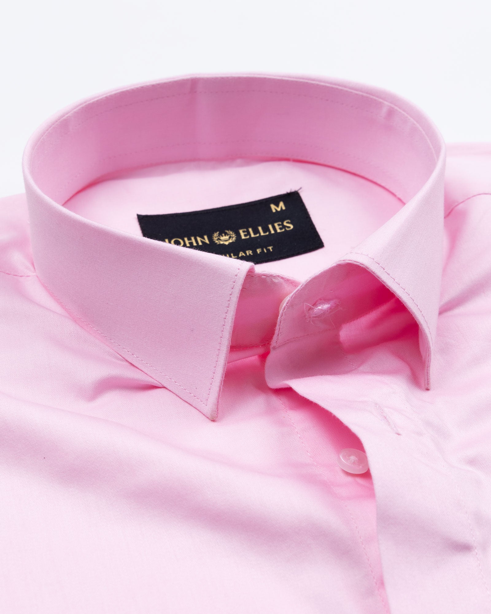 Braun Pink Plain Cotton Shirt - John Ellies