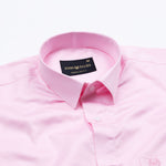 Braun Pink Plain Cotton Shirt - John Ellies
