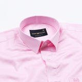 Braun Pink Plain Cotton Shirt - John Ellies
