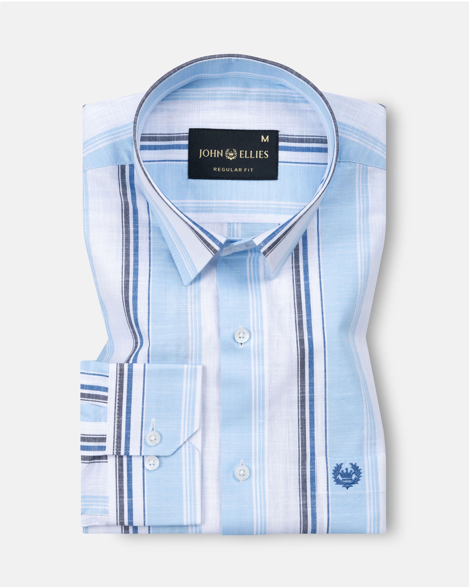 Caevor Blue Strips Linen Shirt - John Ellies