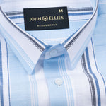 Caevor Blue Strips Linen Shirt - John Ellies