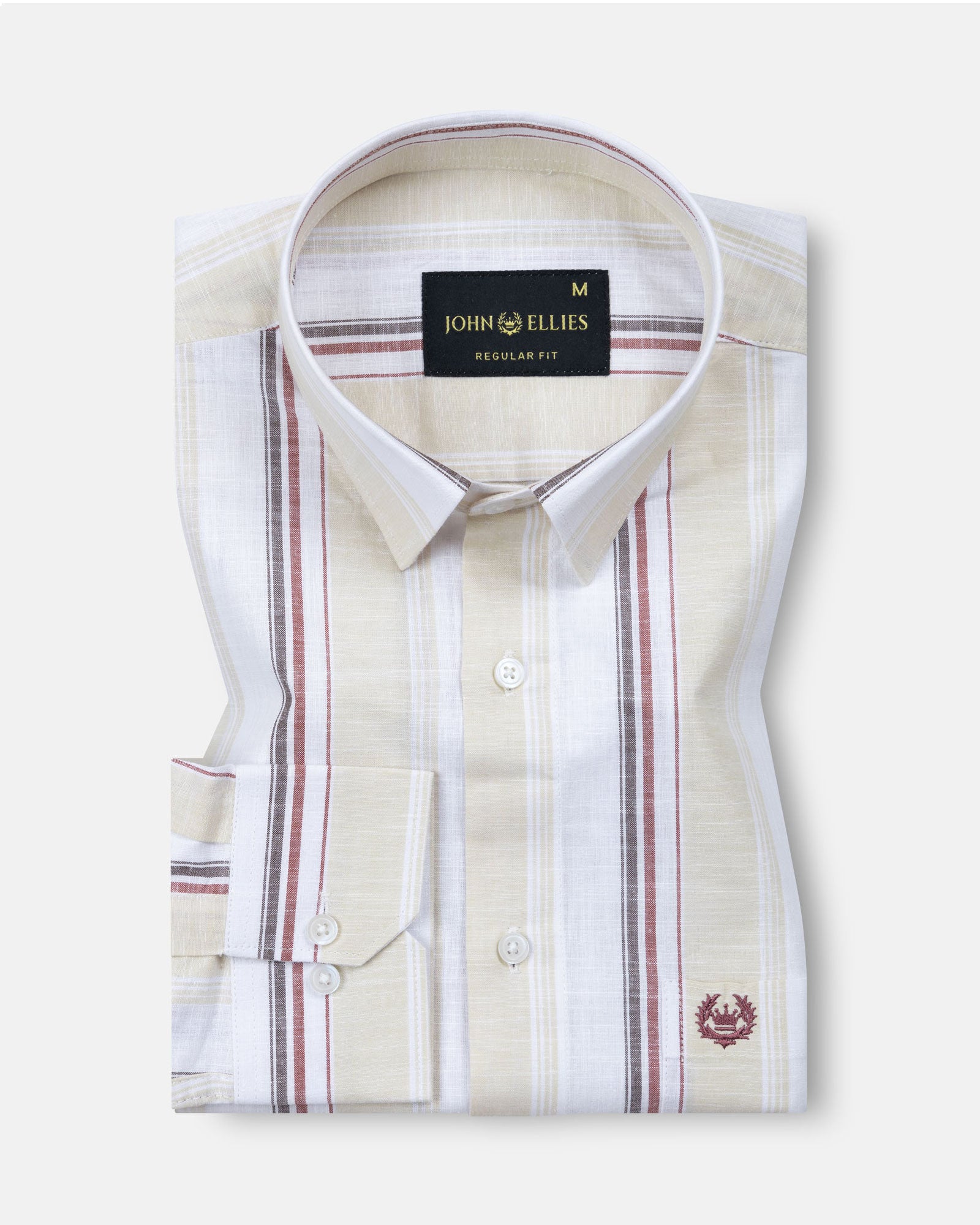 Caevor Pastel Yellow Strips Linen Shirt - John Ellies
