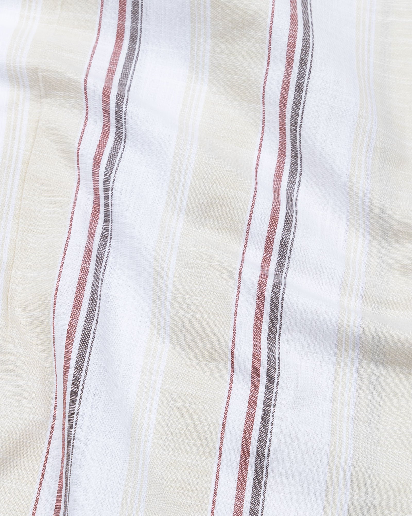 Caevor Pastel Yellow Strips Linen Shirt - John Ellies