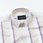 Caevor Pastel Yellow Strips Linen Shirt - John Ellies