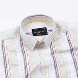 Caevor Pastel Yellow Strips Linen Shirt - John Ellies