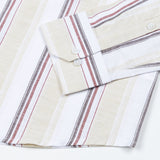 Caevor Pastel Yellow Strips Linen Shirt - John Ellies