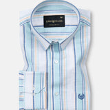 Caevor Green Strips Linen Shirt - John Ellies