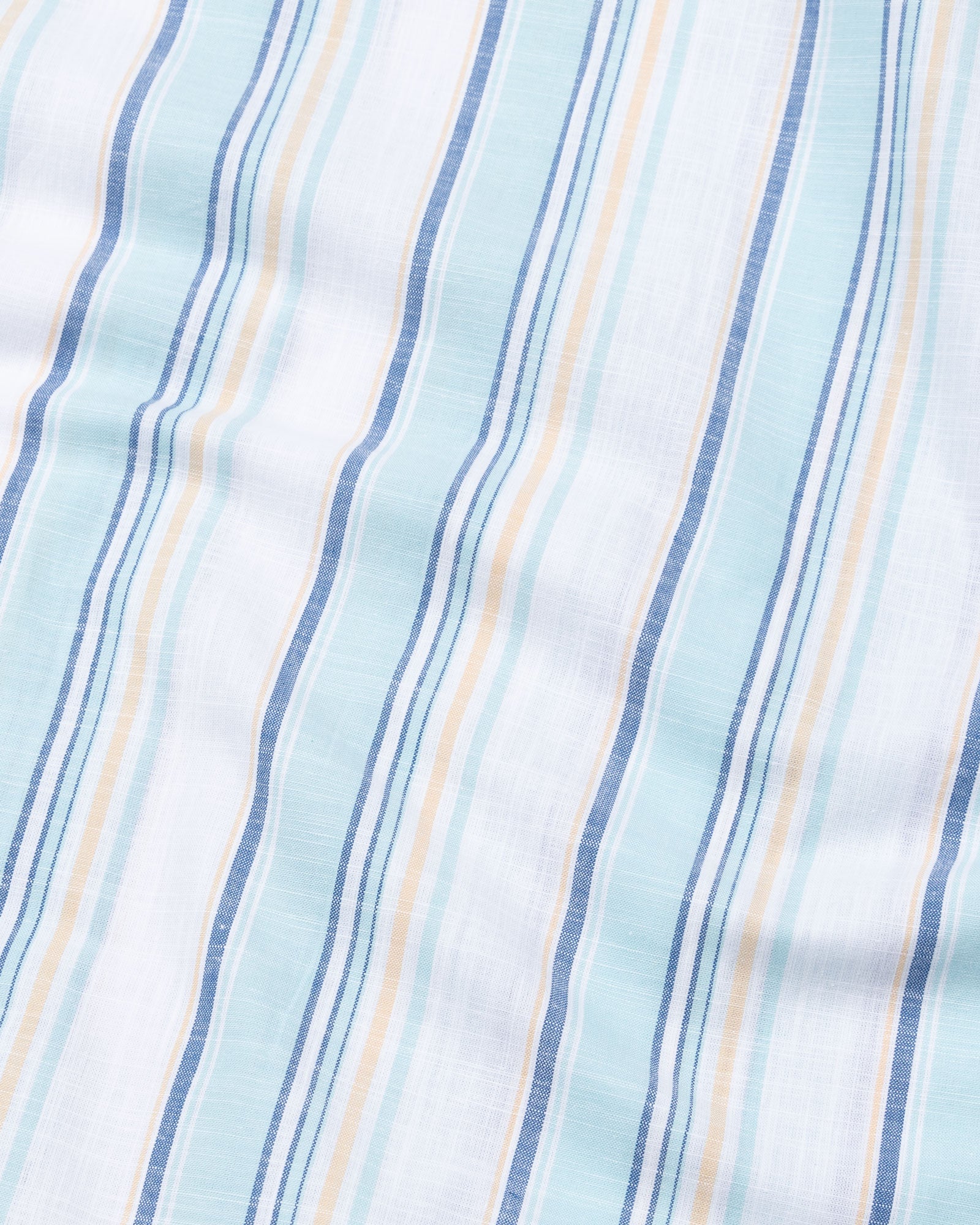 Caevor Green Strips Linen Shirt - John Ellies