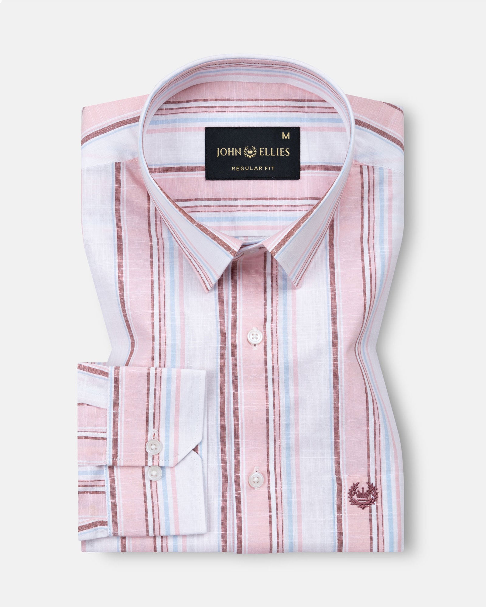 Caevor Pink Strips Linen Shirt - John Ellies