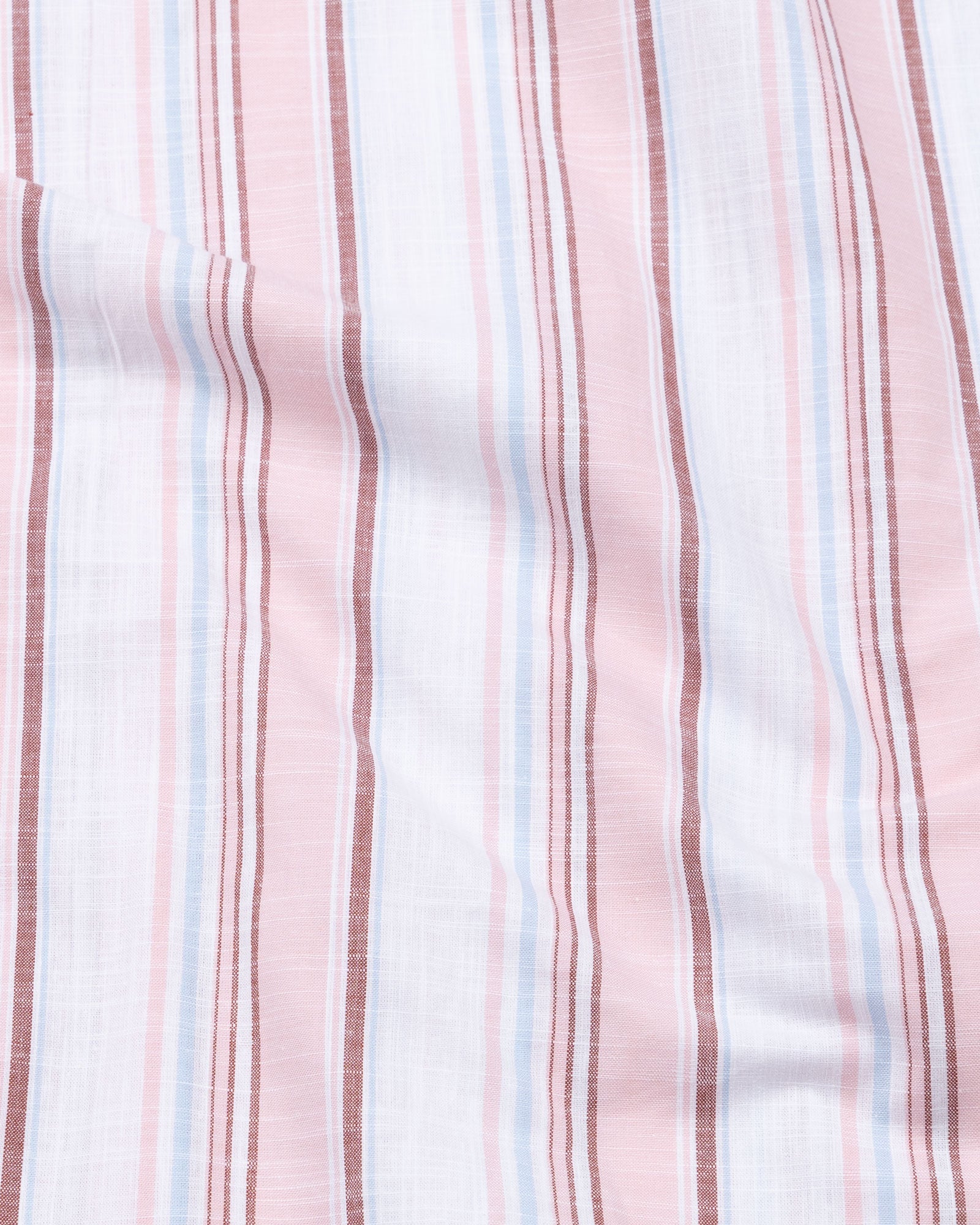 Caevor Pink Strips Linen Shirt - John Ellies