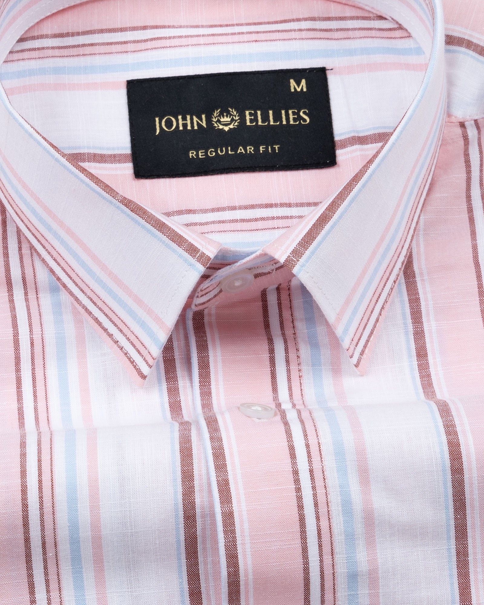Caevor Pink Strips Linen Shirt - John Ellies