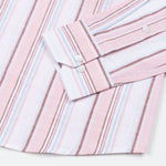 Caevor Pink Strips Linen Shirt - John Ellies
