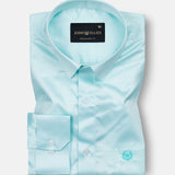 Zephan Cyan Premium Satin Shirt - John Ellies