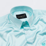 Zephan Cyan Premium Satin Shirt - John Ellies