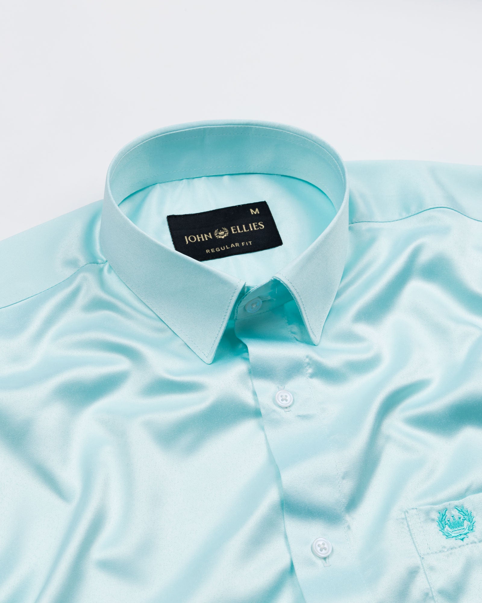 Zephan Cyan Premium Satin Shirt - John Ellies